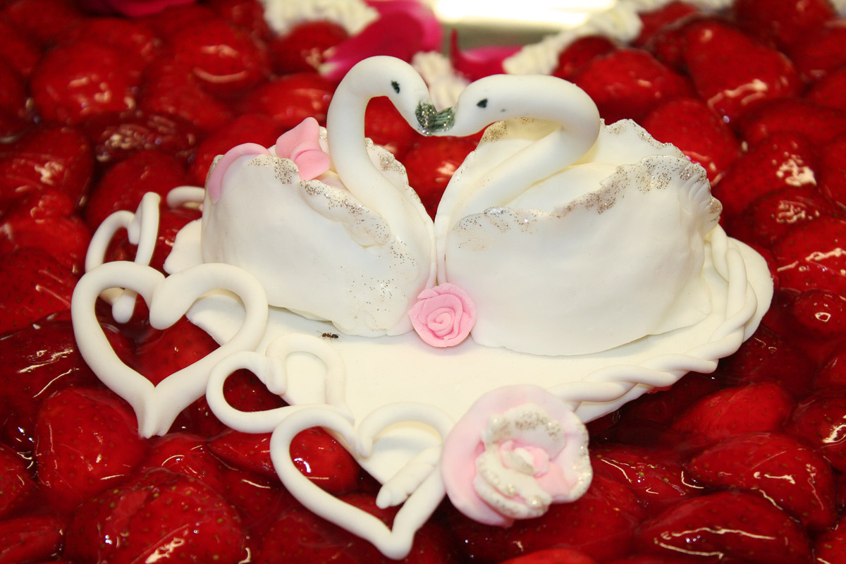 Detail der Hochzeitstorte